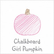 Chalkboard Pumpkin Girl Baby Shower